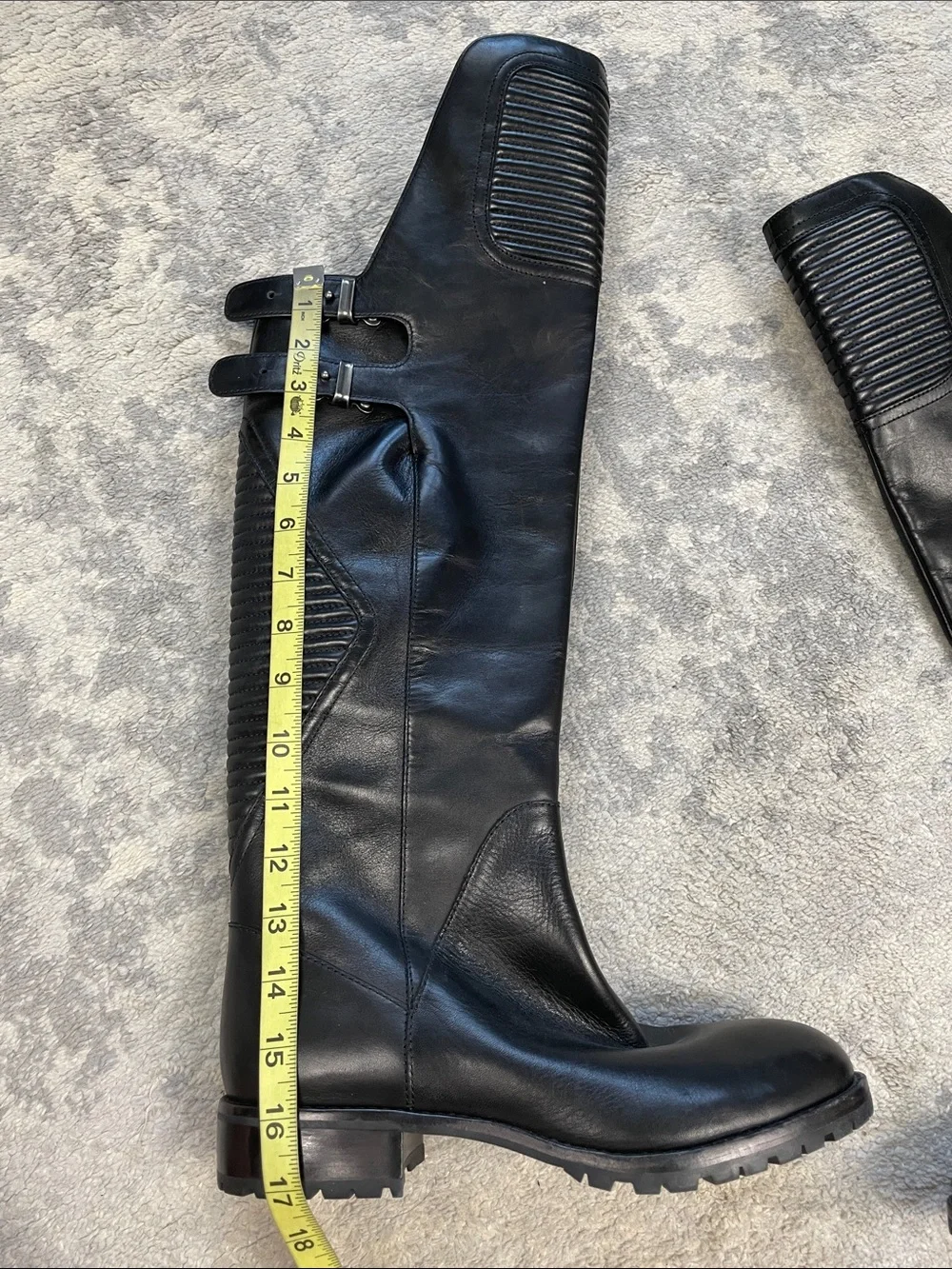 Marc by Marc Jacobs Easy Rider Over The Knee Boots Black Leather Sz 40